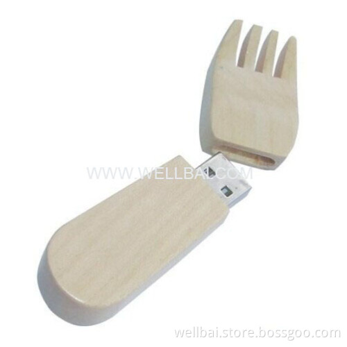 New Design Eco-Friendly Wooden Fork USB Drive